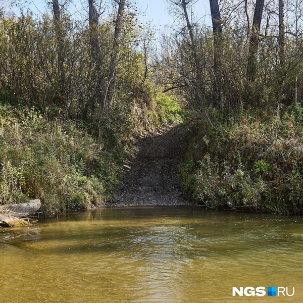 Альтернативный будь&nbsp;— вброд. Виктор Будников поддерживает его в проезжем состоянии, но все равно преодолеть его сможет далеко не каждое авто. Лесовоз реку преодолеет легко, но вот на подъеме может незапланированно разгрузиться прямо в Каракан | Источник: Александр Ощепков / NGS.ru