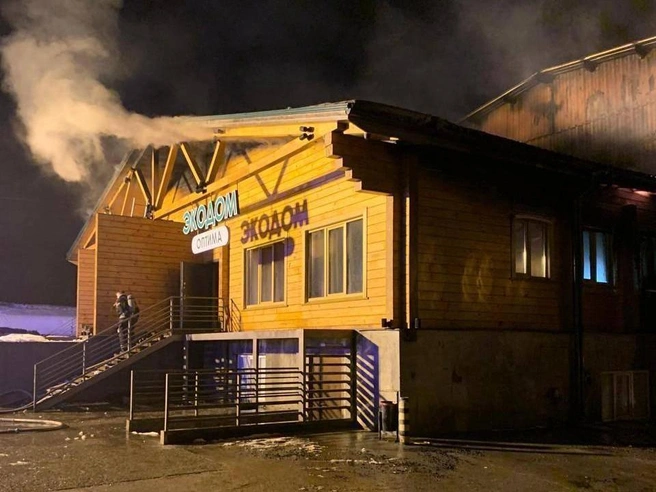 Возгорание повредило офис фирмы «ЭкоДом Оптима» | Источник: Сергей Кременский