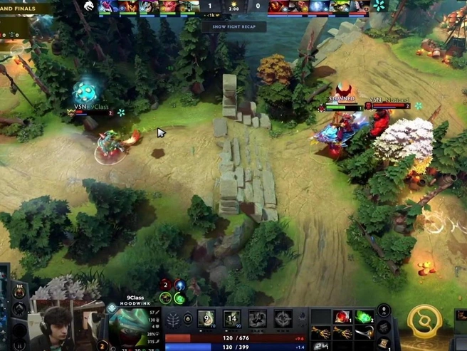 Кадр из финала TEAM SPIRIT против TEAM VISION | Источник: DotaCinema / YouTube