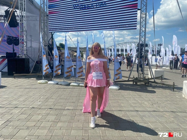 Ирина постоянно участвует в подобных тематических забегах | Источник: Таша Лобова / 72.RU