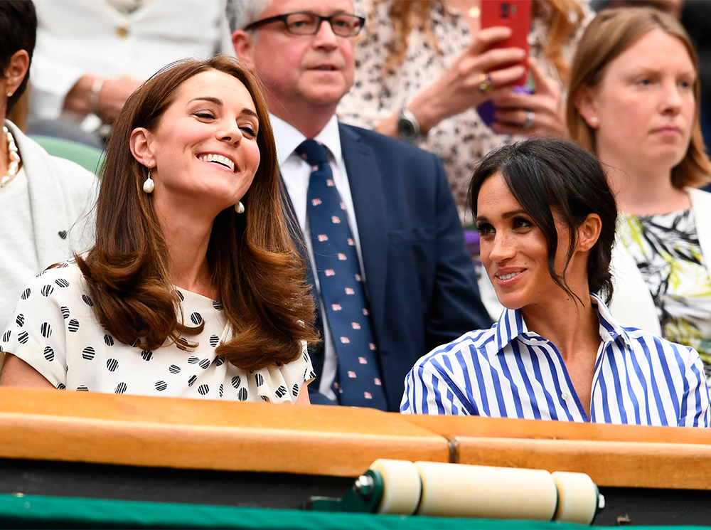 Кейт и Меган на женском финале Уимблдонского турнира, 14 июля 2018 года. | marieclaire.ru