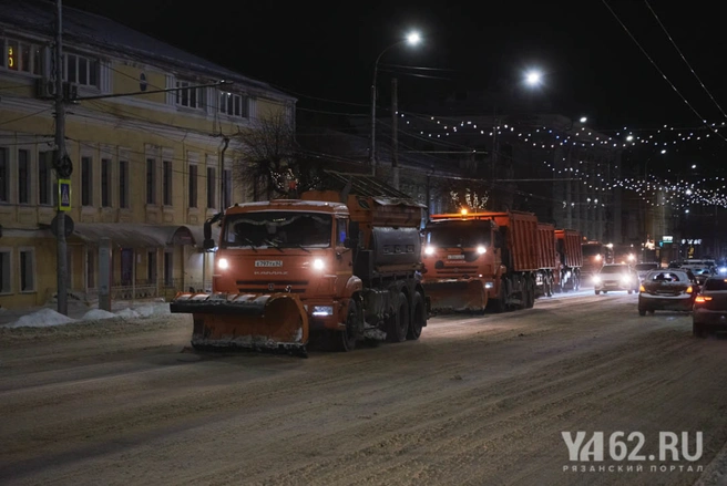 Уборка в центральной части Рязани