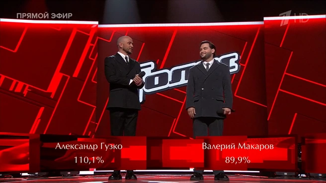Результаты голосования | Источник: скриншот из выпуска шоу «Голос» / 1tv.ru