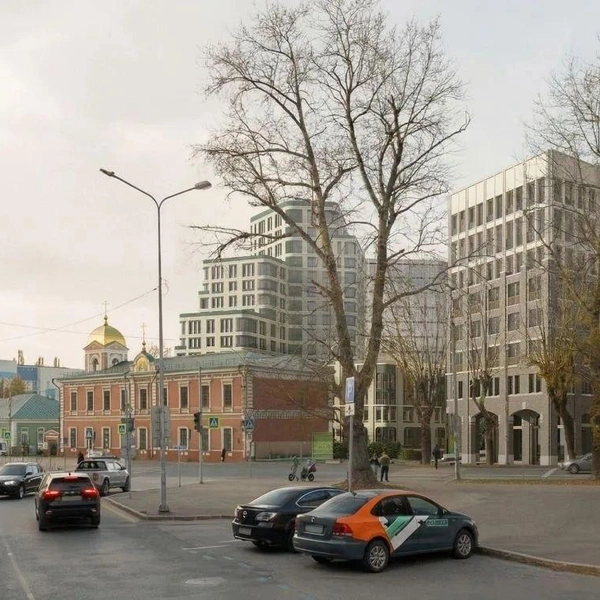Вид на запланированную застройку с улицы Крылова от стадиона «Динамо» | Источник: Павел Черепанов / Telegram