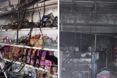 Fire at a store near Yaroslavl