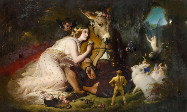 Эдвин Ландсир «Титания и дно», живопись, 1848-1851