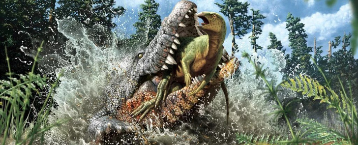 Палеонтологи узнали, кем пообедал древний крокодил