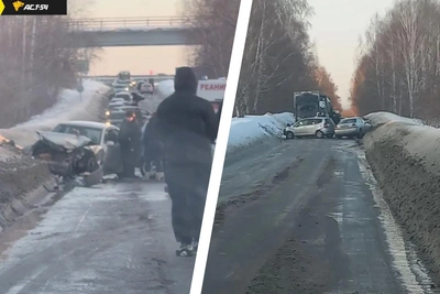 Авария на Пашинском шоссе в Новосибирске заблокировала движение