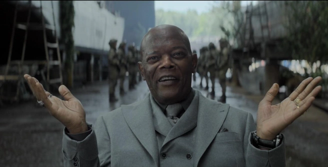 Дэйв Батиста и Сэмюэл Л. Джексон сойдутся на гиблых пустошах в боевике «Мир в огне» | Источник: кадр из трейлера