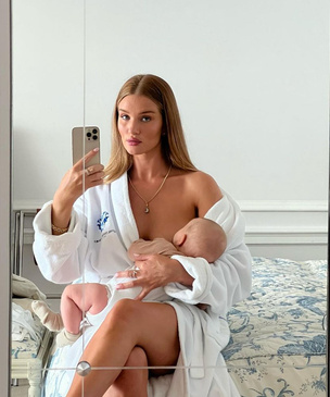 Роузи Хантингтон-Уайтли поделилась снимками с новорожденной дочерью