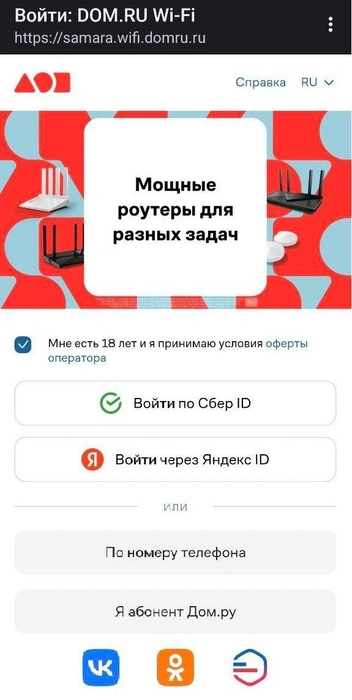 Сразу 4 варианта авторизации? | Источник: Илья Овсянников / 63.RU 