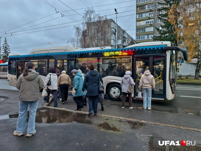 Толпа атакует любой приезжающий автобус | Источник: Булат Салихов / UFA1.RU