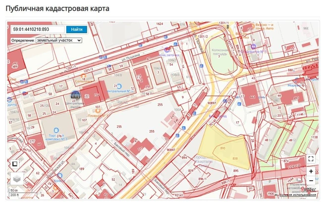 Городские кварталы будут строить на участке с кадастровым номером 59:01:4410218:893 | Источник: ik4map.roscadastres.com