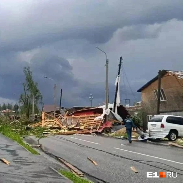 Разрушения в городе Кушва | Источник: читатель E1.RU