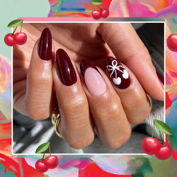 Вишневый мокко: 6 эффектных маникюров в стильном цвете осени и зимы 2025 | Источник: theGirl