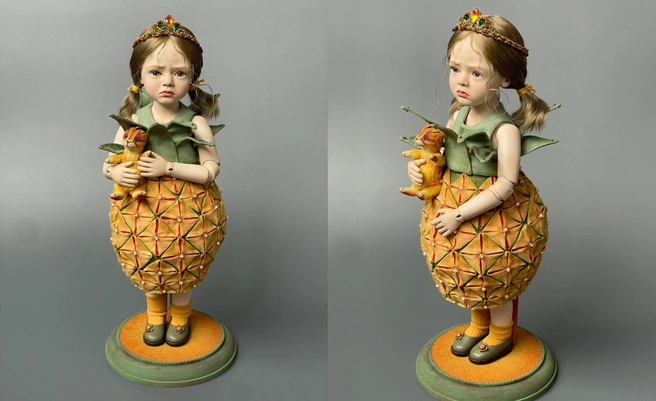 Юленьку мастерица отправляла на выставку. Оттуда кукла уже не вернулась: ее купили и увезли в Китай — так сильно обижуля покорила одного из коллекционеров | Источник: личный архив Анастасии Верхозиной