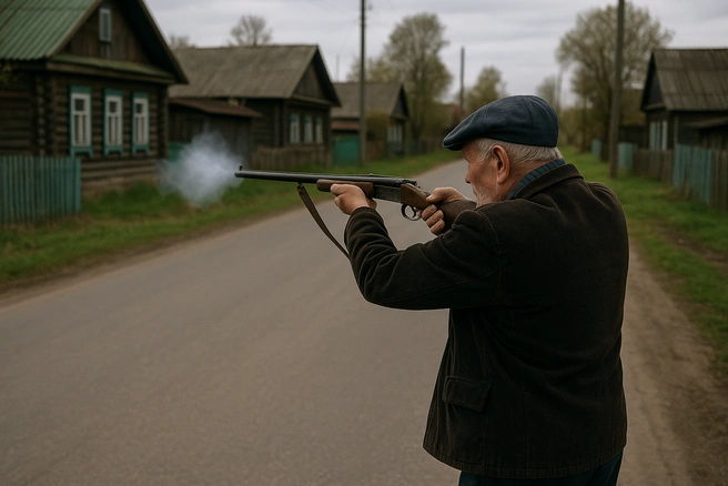Под Петербургом 76-летний пенсионер стрелял из ружья по дорожным рабочим | Источник: сгенерировано ChatGPT
