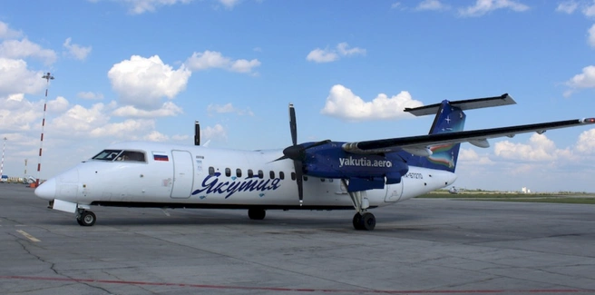 Так выглядит Bombardier Q300 | Источник: авиакомпания «Якутия» / Yakutia.aero