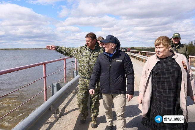 Вода пошла на спад во всех муниципалитетах по руслу реки Ишим | Источник: Александр Моор / T.me