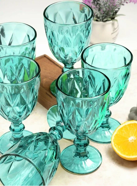 Набор бокалов «Glass Ware» 6 шт. бирюзовый 