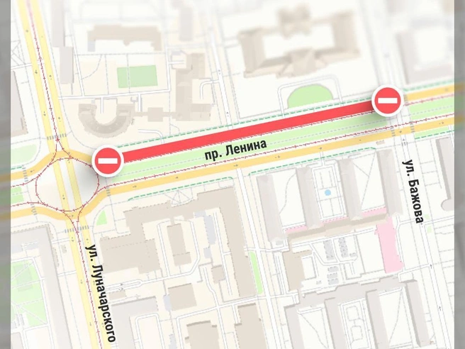 Движение на этом участке остановят на один час | Источник: Филипп Сапегин / E1.RU