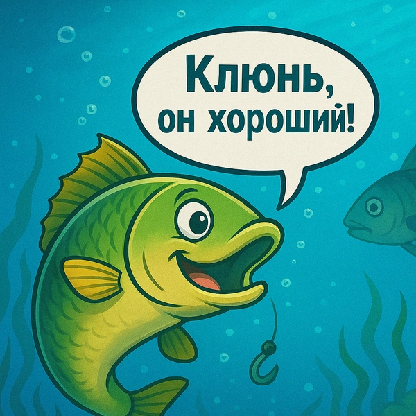 День Рыбака: открытки близким, смешные открытки, открытки другу на день рыбака, открытки на день рыбака, рыбак | Источник: theDay/DALL-E
