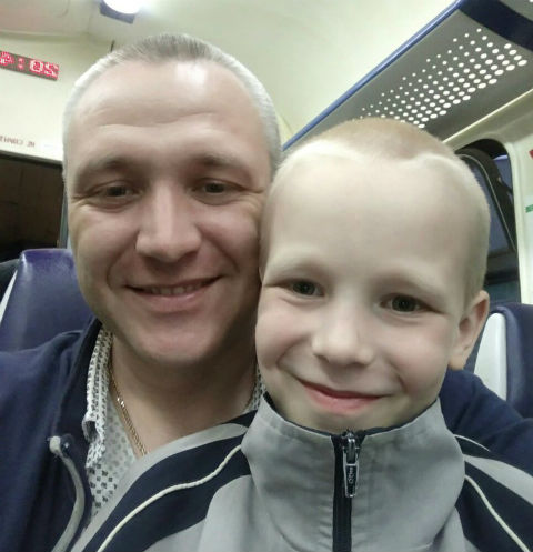 Алеша Шимко с отцом
