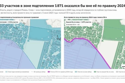 В Рязанской области 36 231 участок в зонах затопления