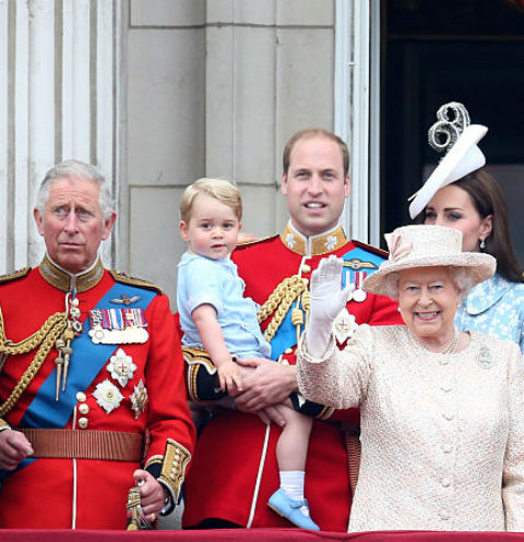 Королева Елизавета II с родственниками