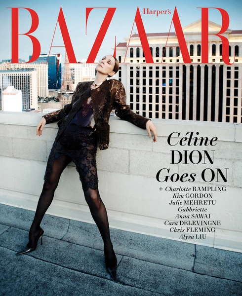 Селин Дион на обложке сентябрьского Harper's Bazaar | Источник: Robin Galiegue