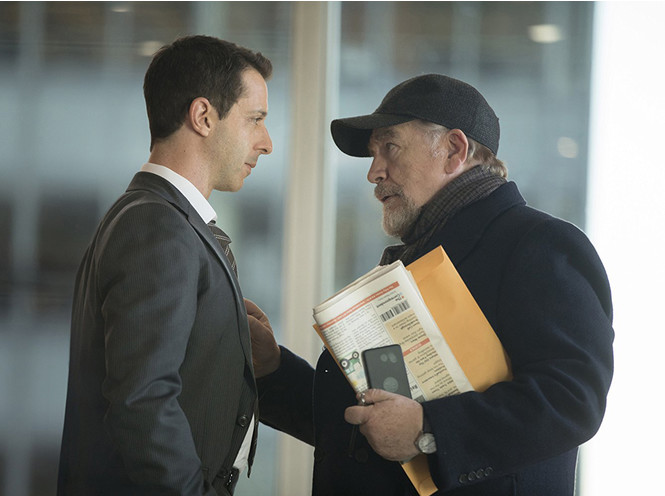 Брайан Кокс и Джереми Стронг в сериале «Наследники»