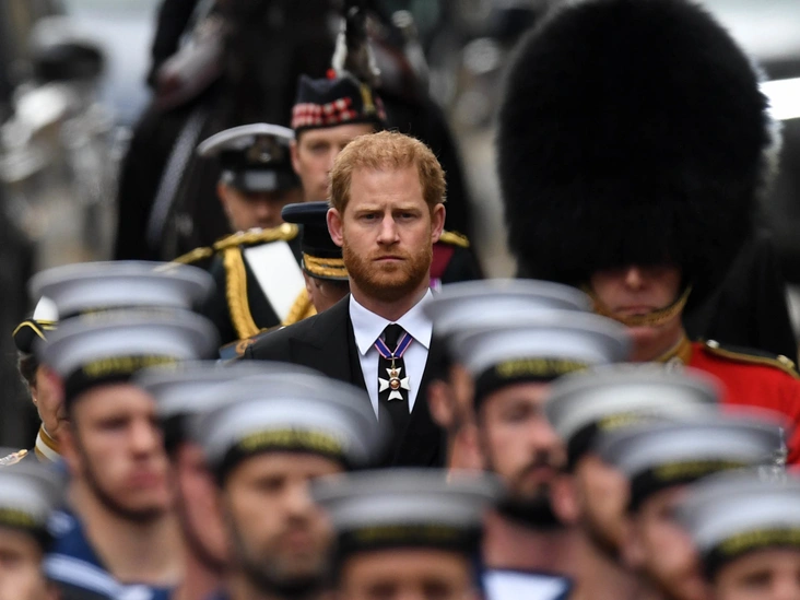 Принц Гарри на похоронах Елизаветы II, Лондон, 19 сентября 2022