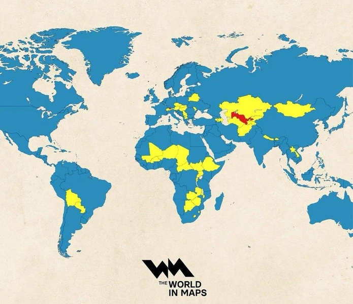 Проверка на сообразительность: что изображено на этой карте мира? | Источник: The World in Maps