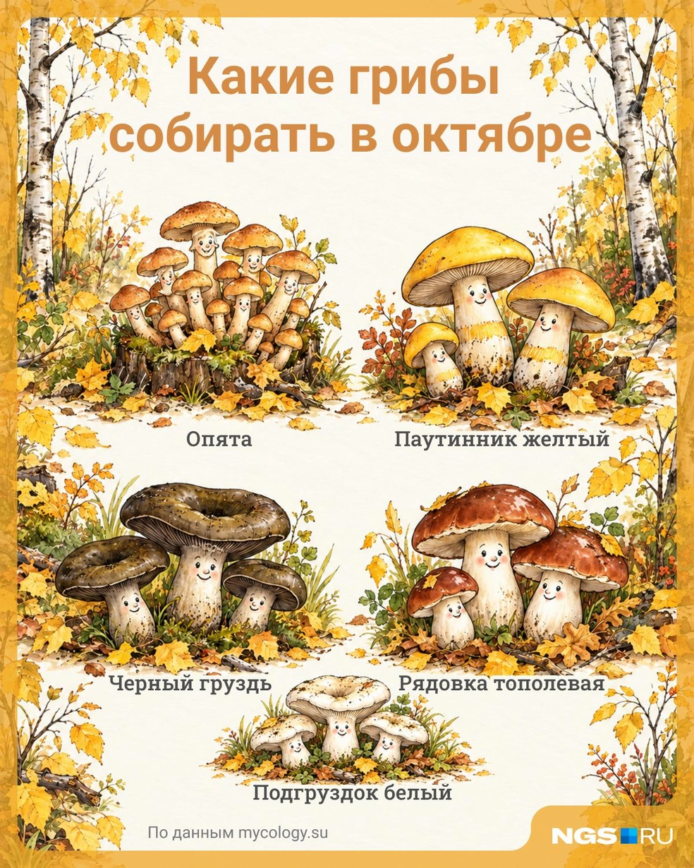 Возможно, октябрь&nbsp;— самое время пойти в лес за грибами | Источник: Юрий Орлов / Городские медиа
