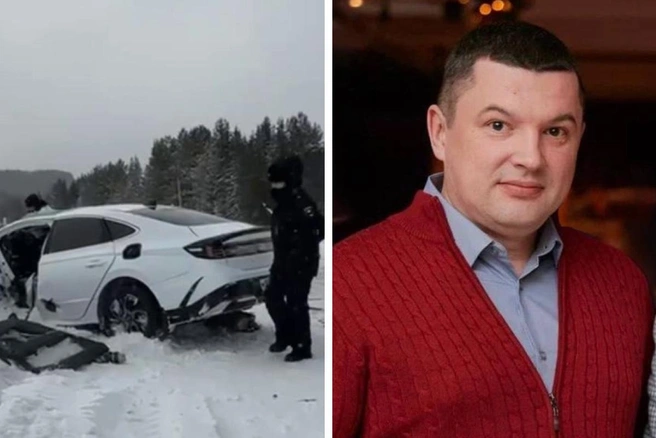 Погибшему водителю Hyundai Sonata (на фото белая машина) Владимиру было 46 лет. У него остались жена и трое детей | Источник: Госавтоинспекция Пермского края / Telegram, личный архив сестры погибшего Владимира Сюзева