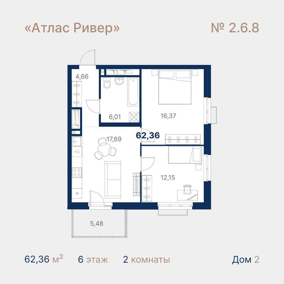 А так выглядит вид с шестого этажа во втором доме | Источник: «Атлас Девелопмент»