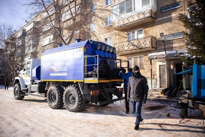 Karabash Deploys Powerful Heater to Thaw Frozen Homes