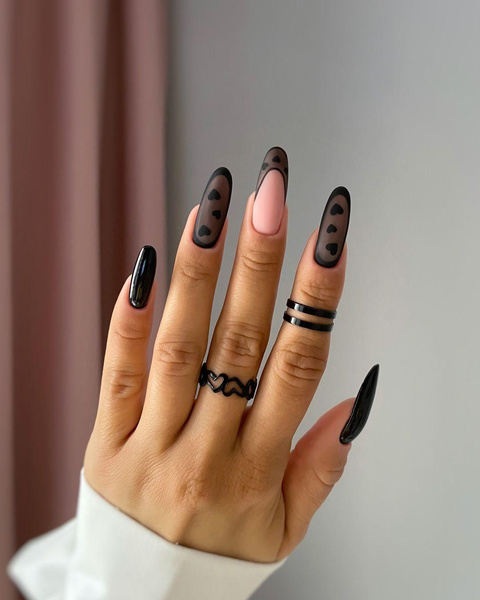 Наклейки для ногтей Наклейки для ногтей - Кружево №2 Черное | Купить, цена, отзывы