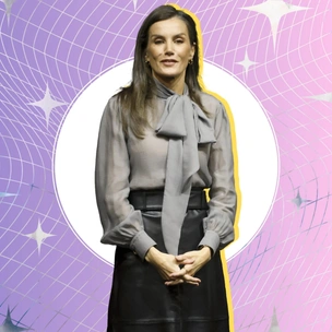 Как стильно и элегантно носить прозрачную блузку зимой 2025/26: показывает королева Испании Летиция