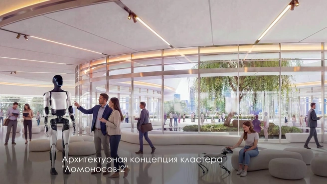 Визуализация интерьера здания кластера «Ломоносов-2» | Источник: Мэр Москвы Сергей Собянин / T.me