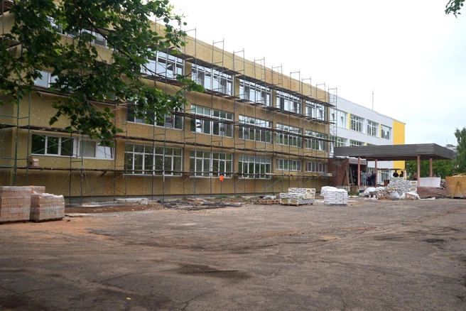 В центре образования «Олимп» выполнено 49 процентов работ, а всего планируют отремонтировать 28 школ в регионе | Источник: пресс-служба правительства Ярославской области