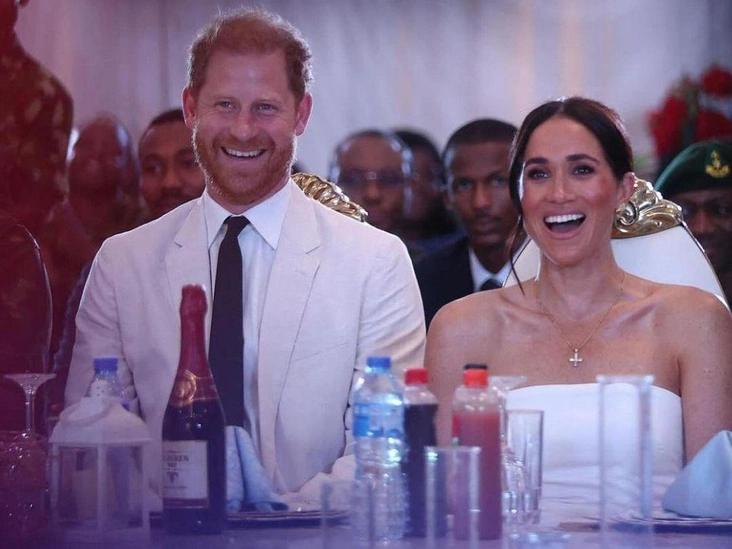 Меган Маркл и принц Гарри на торжественном приеме, 11 мая 2024 год