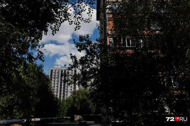 За пансионатами, где жила и умирала школьница, за эти годы вырастает на глазах новый жилой комплекс. Этот участок Лесобазы со временем начинает преображаться  | Источник: Ирина Шарова / 72.RU
