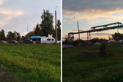 Архангельск: очередь за бензином на Ленинградском
