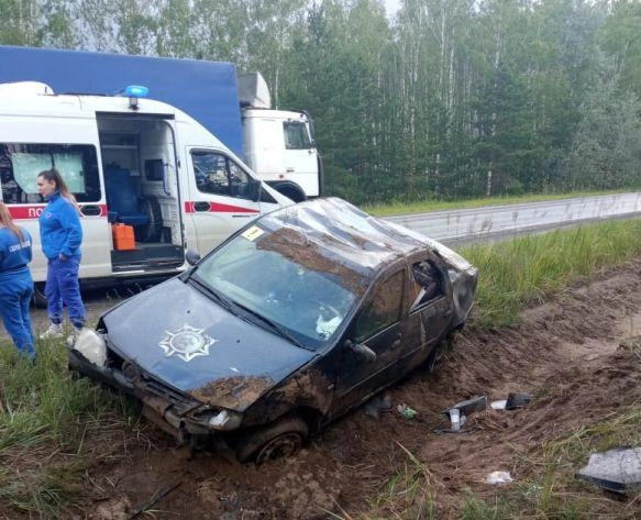 Место ДТП в Рязанском районе | Источник: УМВД по Рязанской области