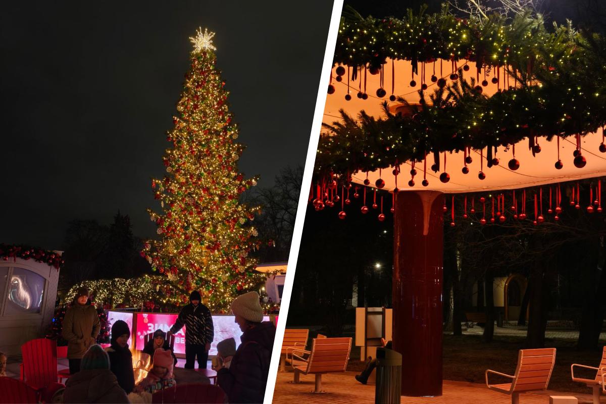 Парк Сокольники украсили к Новому году: установили елку и костер