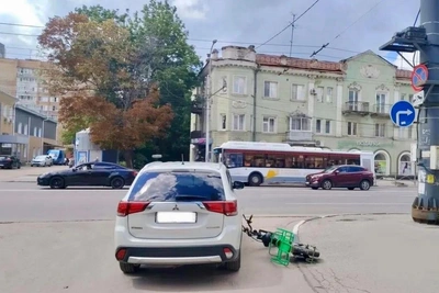 Столкновение авто и электровелосипеда в Рязани
