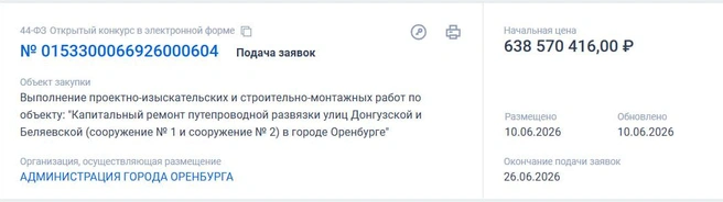 Тендер на 638 миллионов рублей | Источник: Сайт «Госзакупки»