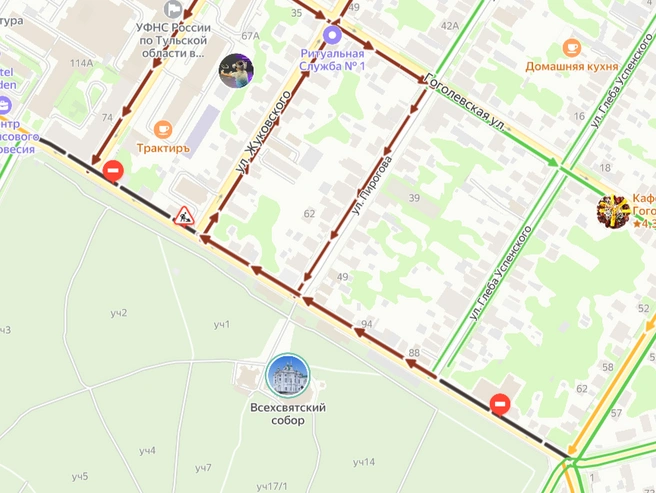 Так сейчас выглядит перекрытый участок | Источник: yandex.ru/maps