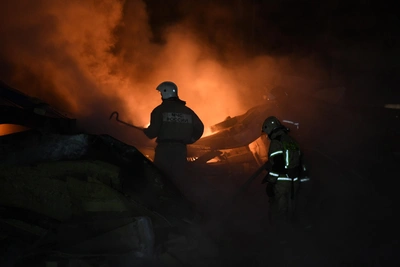 Пожар на улице Лазо в Петербурге: пострадала женщина